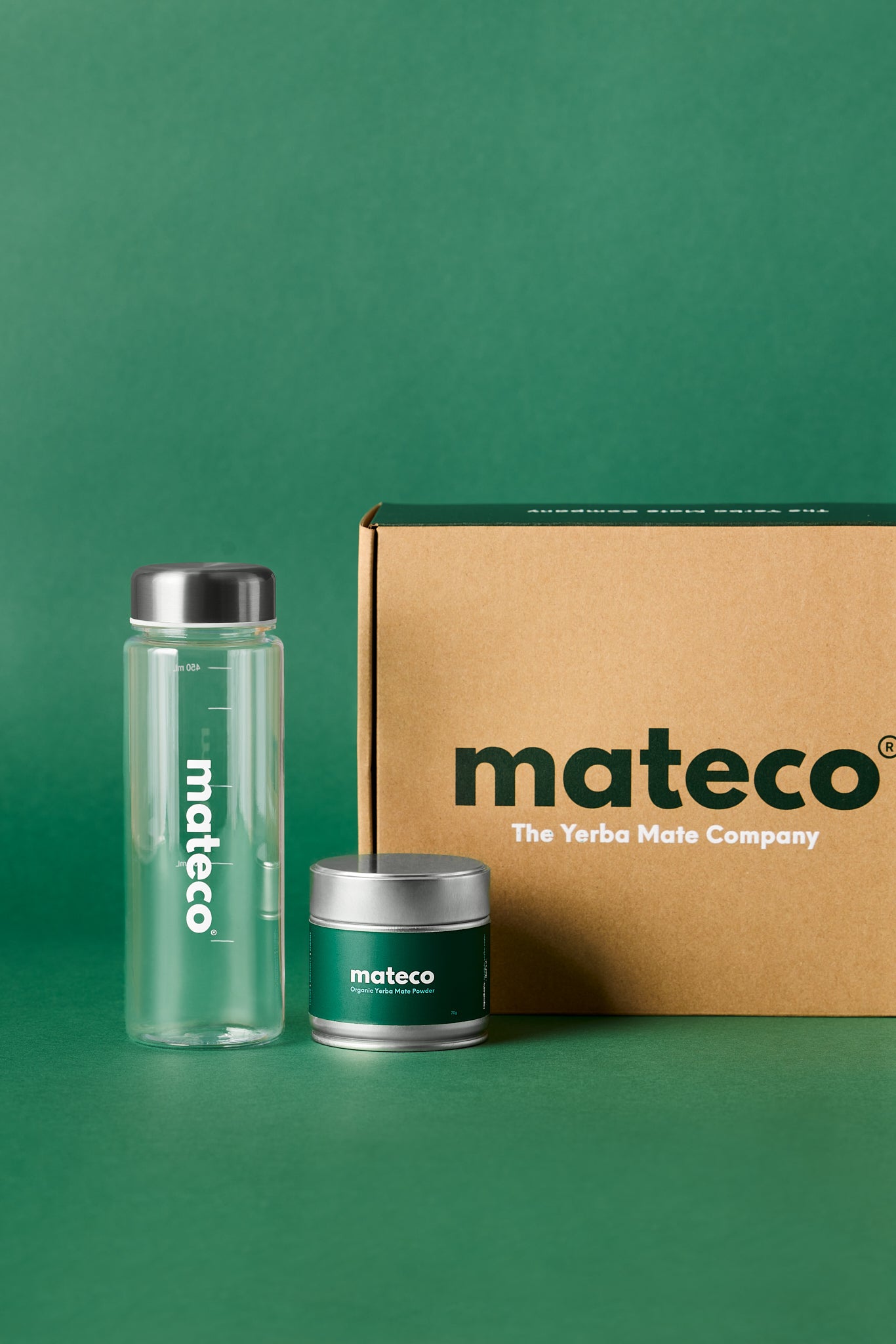 mateco Yerba Mate Starter Kit bundle with bottle and 70g tin