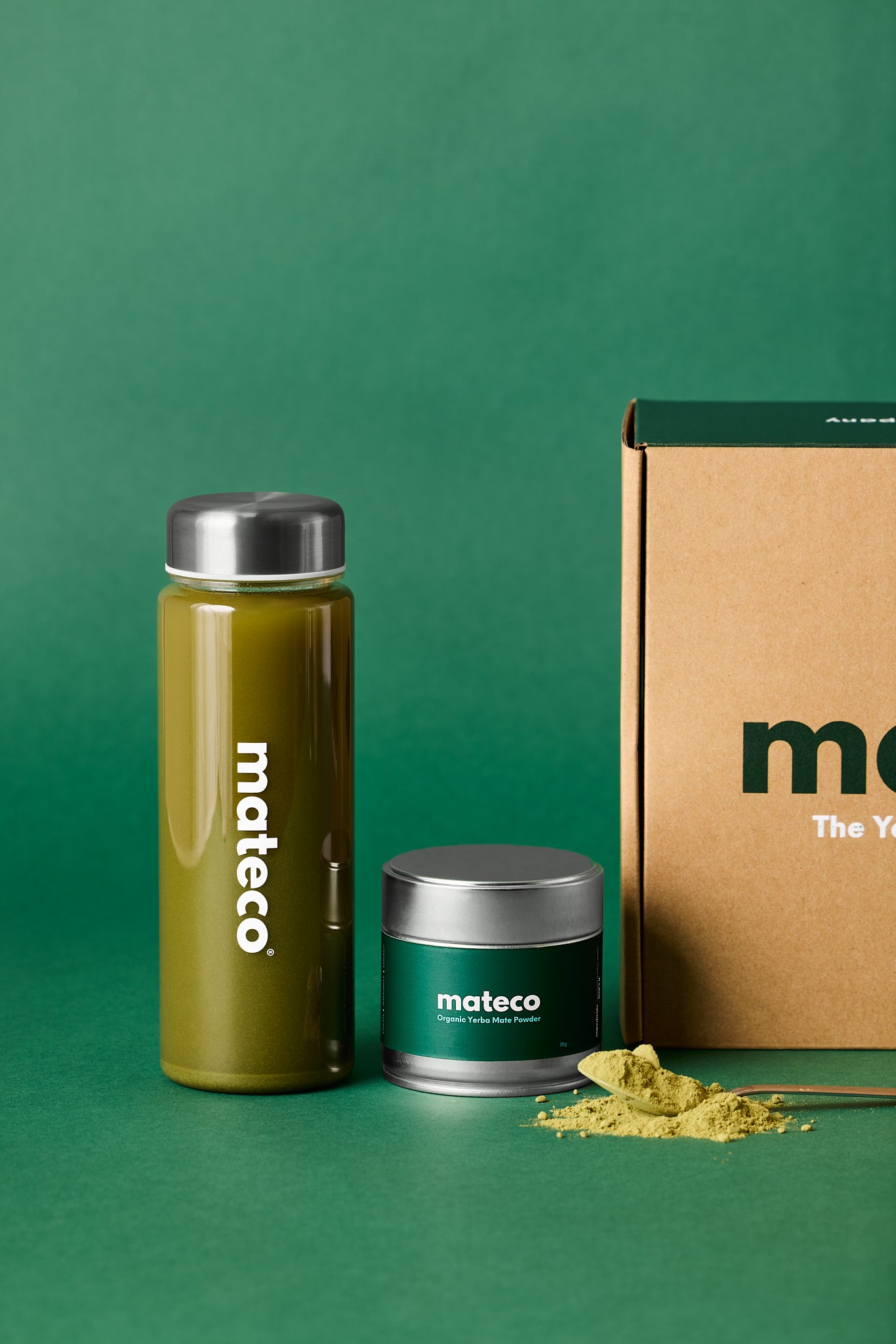 mateco Starter Kit gift bundle — drink bottle plus organic yerba mate